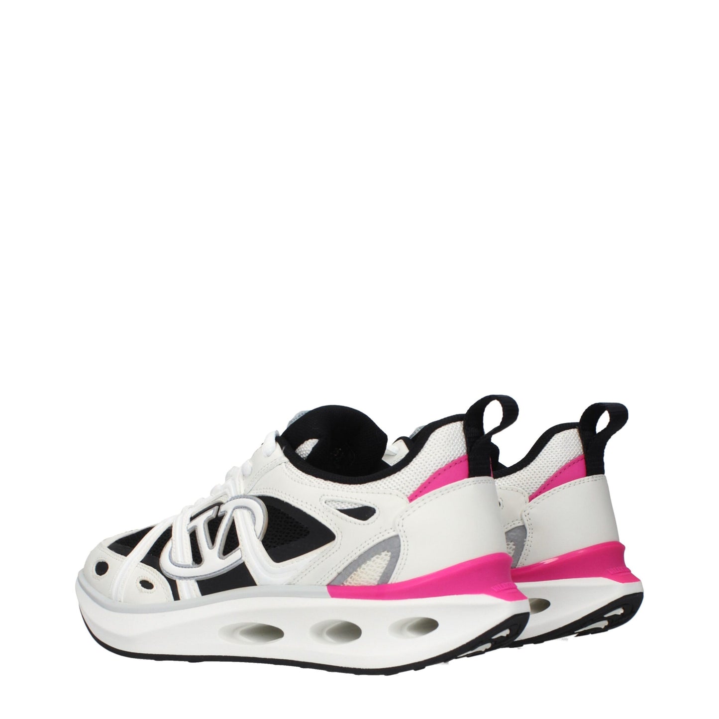 Valentino Garavani White Fabric Athletic Sneakers