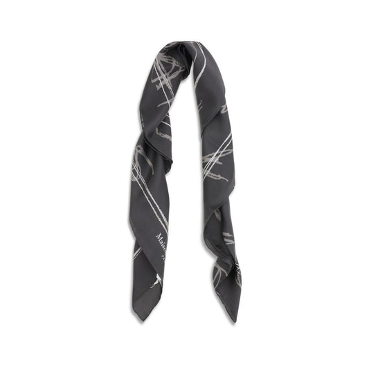 Maison Margiela Gray Silk Scarf