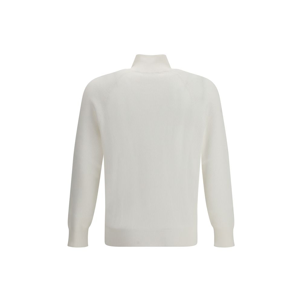 Brunello Cucinelli White Cotton Sweatshirt